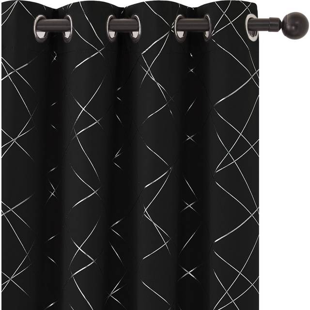 Cheol Polyester Blackout Grommet / Eyelet Curtain Pair (66cm Width x 183cm Drop)