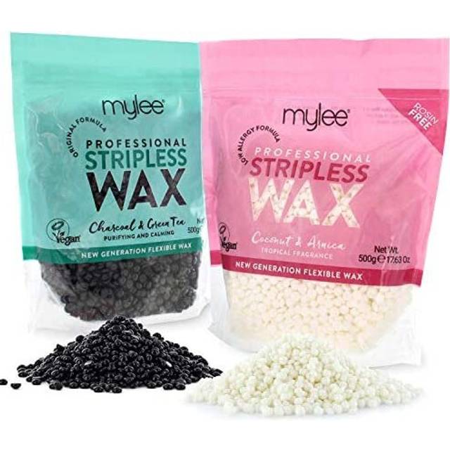 Mylee professionella hårda vaxpärlor 500 g, stripless depilerande vaxpellets solida filmbönor ingen remsa behövs, smärtfritt milt hårborttagning av hela kroppen, ansiktet och bikini -linjen