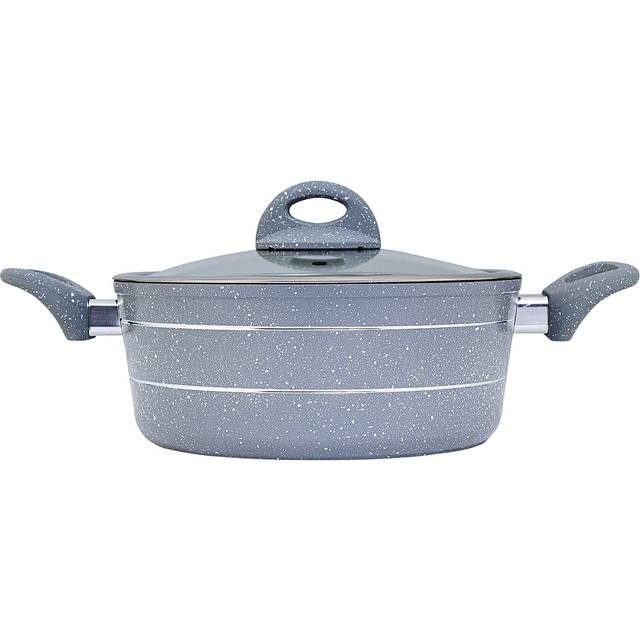 Royalford Non-Stick Aluminium Round Casserole Dish - Grey (2 L/26cm W)