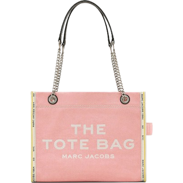MARC JACOBS Marc Jacobs The Denim Chain Medium Tote Bag in Ribbon Pink
