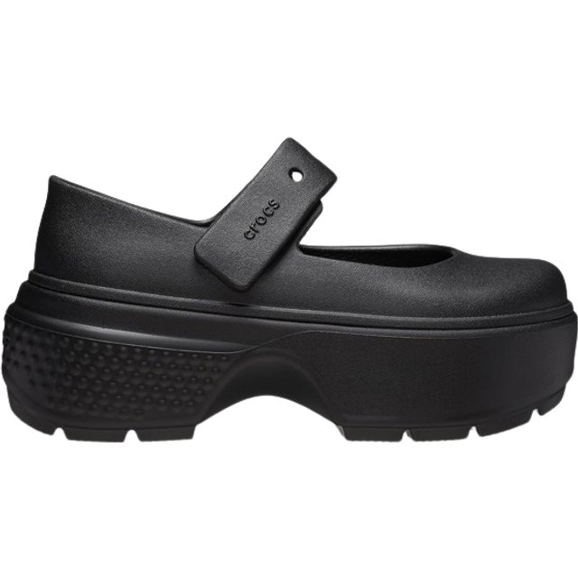 Crocs Stomp Girls Black Eva Mary Janes Clogs, Size: 5