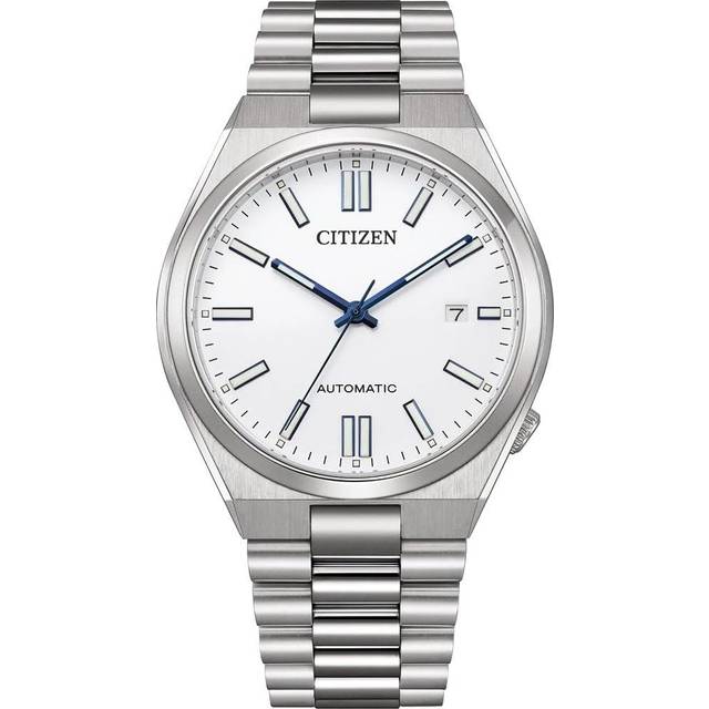 Citizen Automatisk analog herrklocka med Tsuyosa rostfritt stålarmband, Vit., Armband