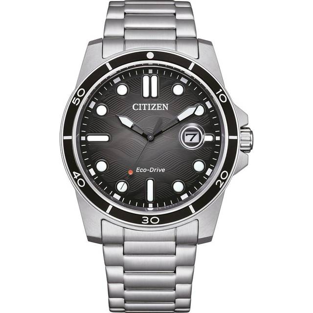 CITIZEN Män analog kvarts klocka med rostfritt stål armband AW1816-89E, svart, Armband