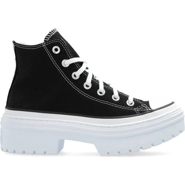 Converse Womens Chuck Taylor All Star Lugged Heel Black White Egret, 5