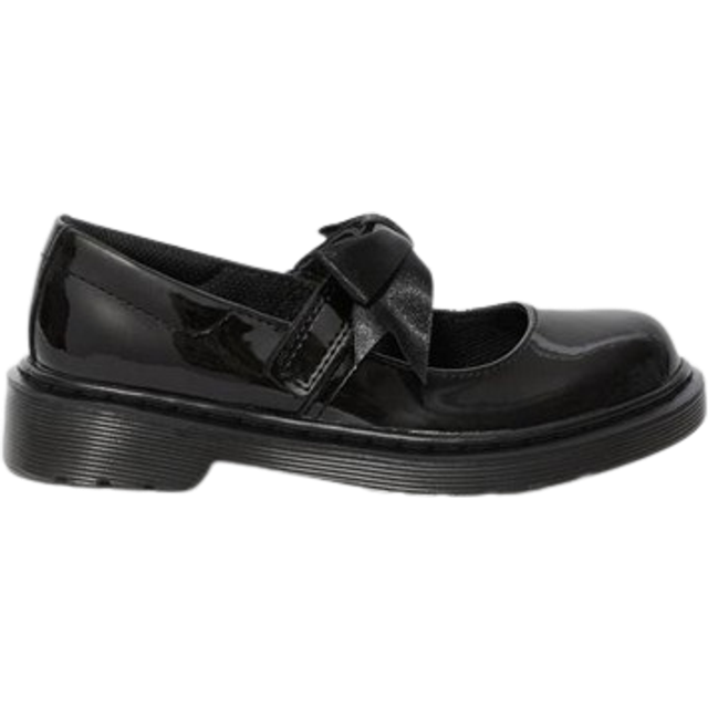 Dr Martens Junior Maccy II Patent Leather Mary Jane Shoes - Black, Black, Size 13 Younger