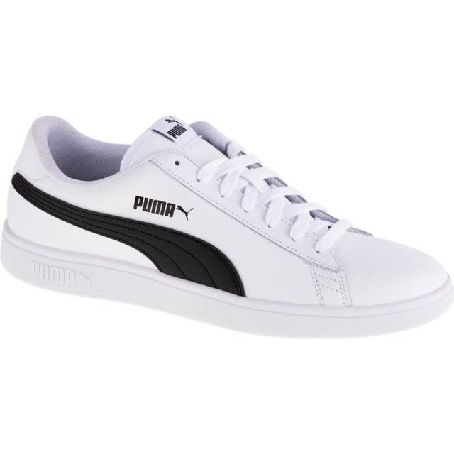 PUMA Uniseks SMASH V2 L Low-Top Trainers, PUMA WHITE-PUMA BLACK, 43 EU