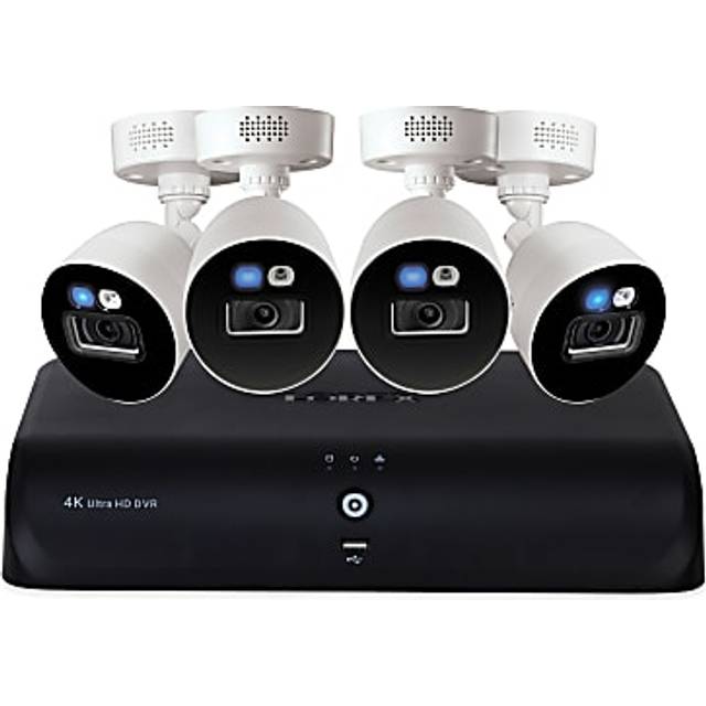 Lorex 4K 12 Channels (8 Wired and 4 Fusion Wi-Fi) 2TB Wired DVR System with Smart Deterrence Cameras