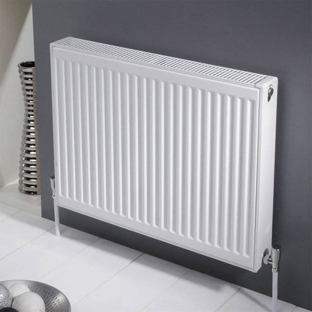 Kartell K-RAD Kompact Type 22 Double Panel with Double Convector Horizontal Radiator | White | Mild Steel | 600mm x 900mm