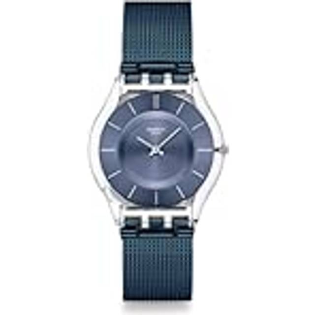 Swatch Essentials Cool Skies Blue Mesh Watch SS08K120M