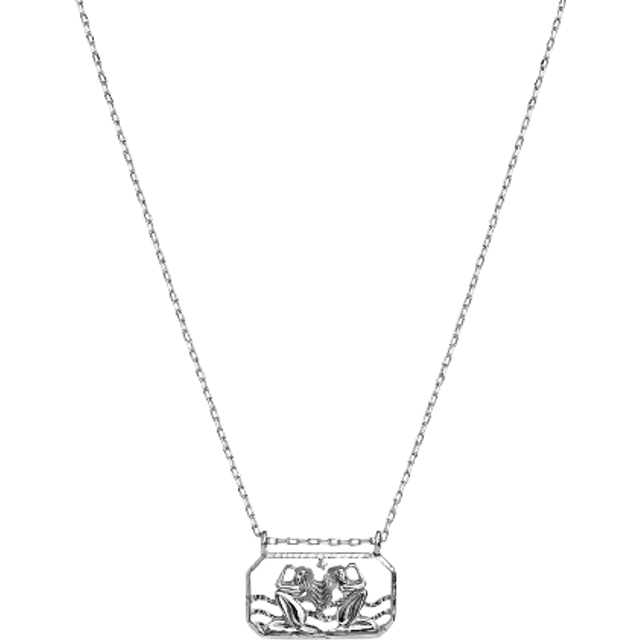 Zodiac Gemini Necklace - Tvilling (May 22 - June 21) - Silver Sterling 925 (45 cm)