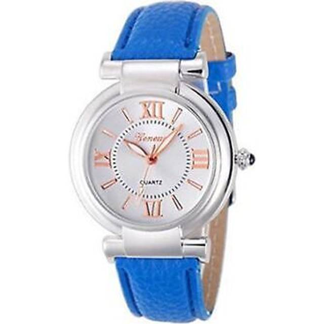 Ladies girls analogue smart rose gold silver watch watches kids blue strap uk