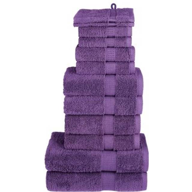 Premium handdukar 12 st SOLUND lila 600 gsm