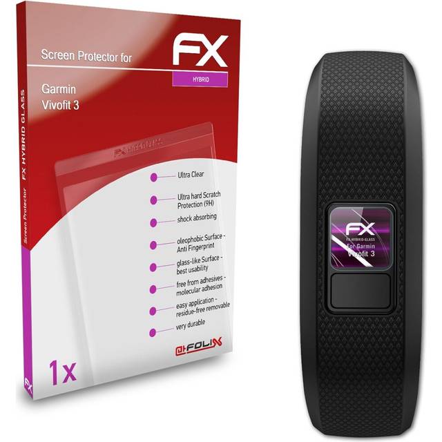Atfolix glass protector for garmin vivofit 3 9h hybrid-glass
