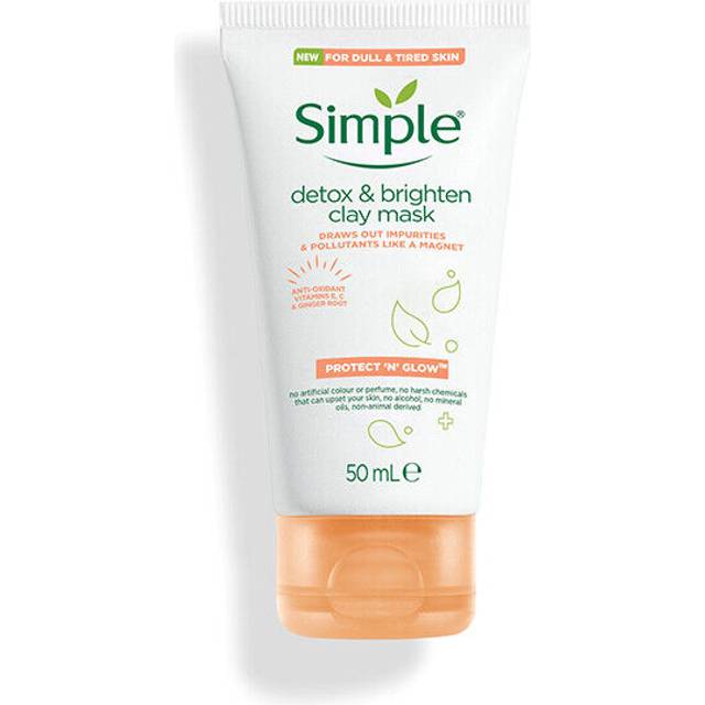 Simple protect ‘n’ glow detox & brighten clay mask 50ml