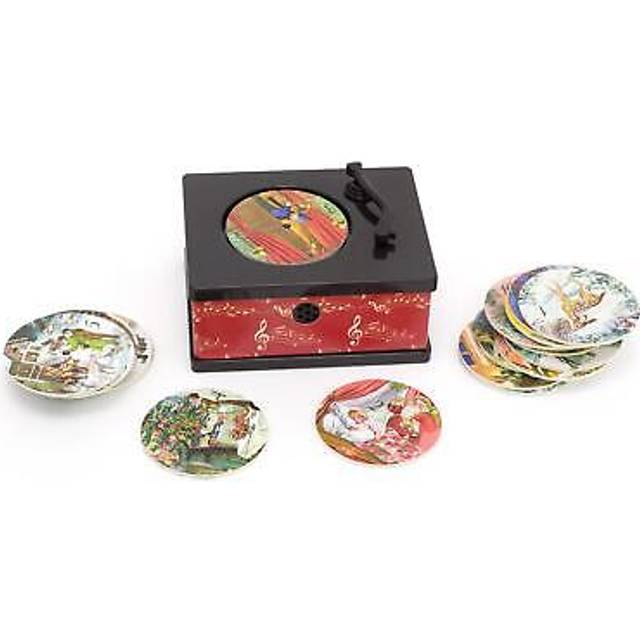 Vintage Style Mini Gramophone Musical Advent Calendar | Christmas Music Box Christmas Advent Calendar | 24 Christmas Carols Songs Phonograph