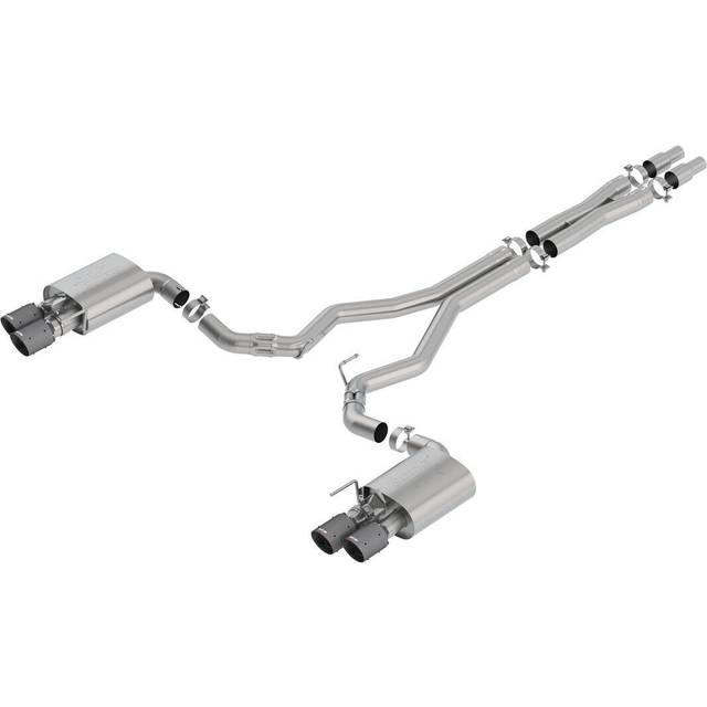 Borla Atak Cat-back Exhaust Carbon Tips For Ford Mustang Gt 18-22 W/active Valve
