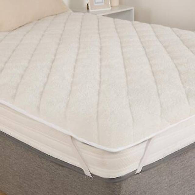 Teddy Soft Warm Thermal Mattress Topper Fitted Sheet, Cream - Single Fitted