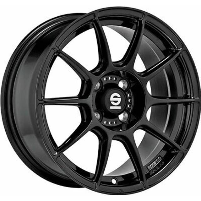 Sparco Wheels FF1 Alloy Wheels In Gloss Black Set Of 4 - 15x7 Inch ET35 4x100 PCD, Black