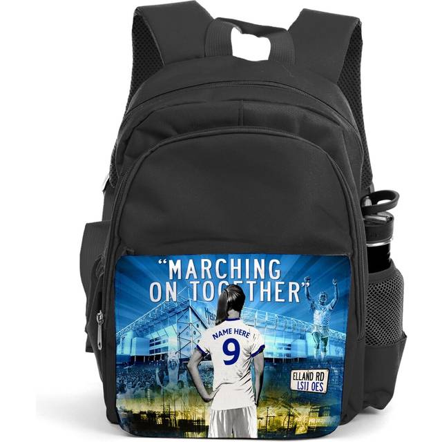 Personalised leeds backpack womens football school bag girls pe kit gift wf72