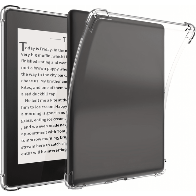 SHEIN Apple 1pc Transparent Protective Case, Anti-Fall,Full Coverage Clear Case, Silicon Soft Shell, Suitable For Kindle