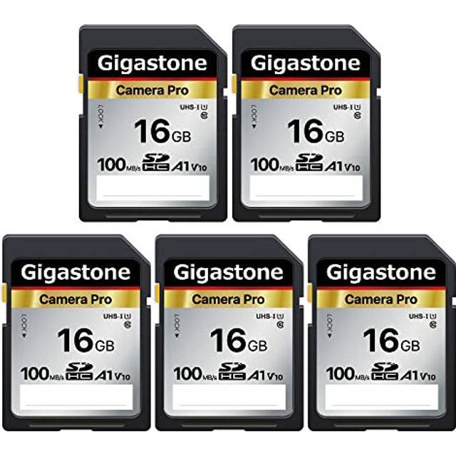 SD Card 16GB 5-Pack, High-Speed 16GB SD Card Full HD Video Memory Card, Compatible with Canon Nikon Sony Pentax Kodak Olympus Panasonic Digital Camera