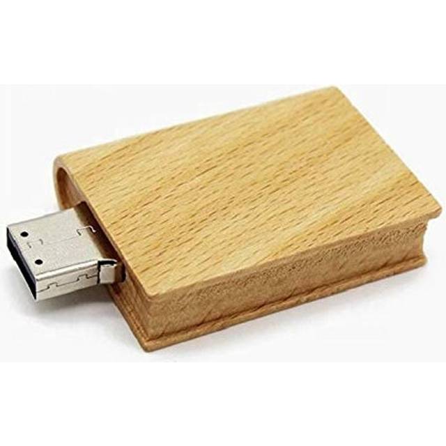 Wooden Book 8GB USB Flash Pen Drive Memory Thumb Stick Data Storage Brown