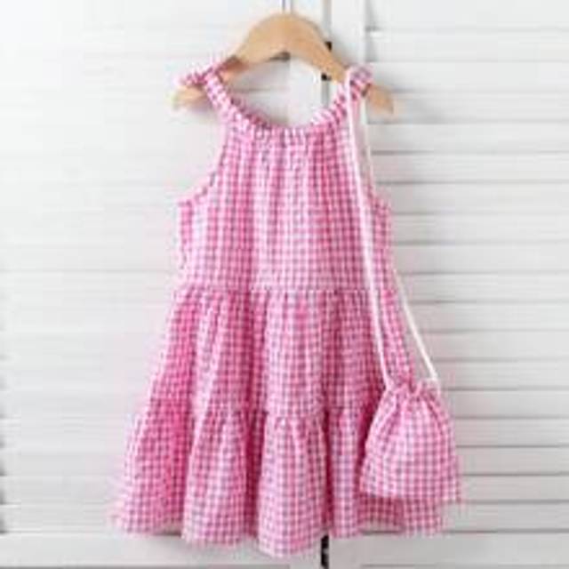 Ung flicka sommar Ditsy Blommig Puff Princess Klänning för ung flicka och spädbarn - Rött och Vitt (6Y,7Y,4Y,5Y)