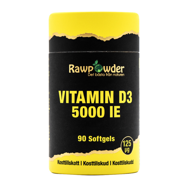 Vitamin D3 5000 IE 90 kapslar - Rawpowder