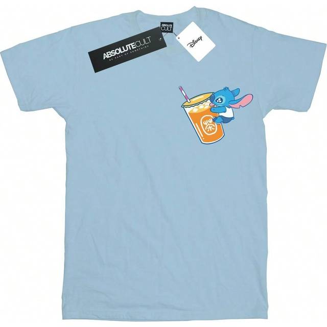 Disney Girls Lilo And Stitch Drink Cotton T-Shirt (Baby Blue)