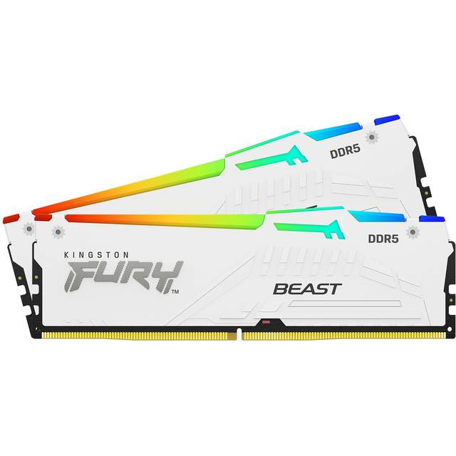 Kingston FURY Beast Vit RGB EXPO 32 GB (2 x 16 GB) 6000MT/s DDR5 CL36 DIMM Fast Computer Gaming-minne 2 kit - KF560C36BWE2AK2-32