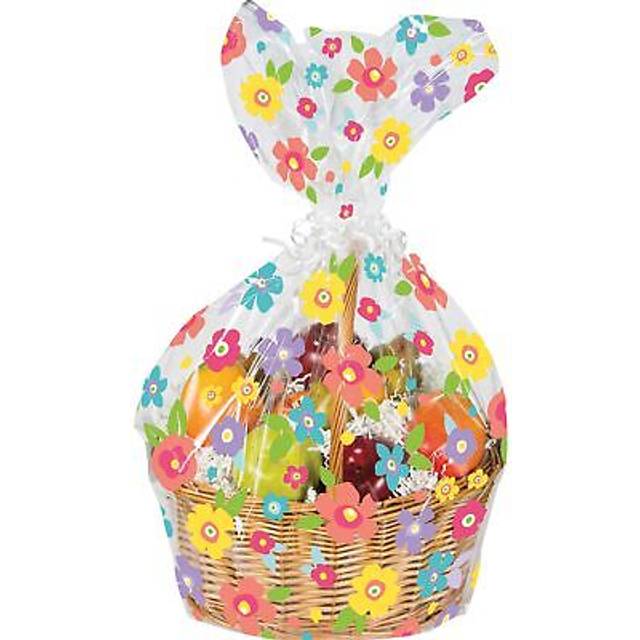 Access 363034 24 x 25 in. Spring Floral Cello Basket Bag