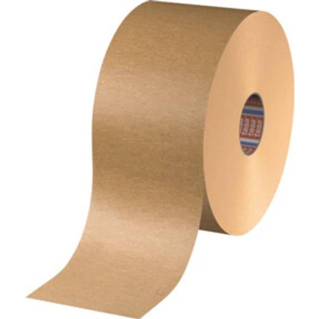 tesa 4713, paper tape, paper packing tape, packaging tape, 50 mm x 50 m (75 mm brown, 1 roll)