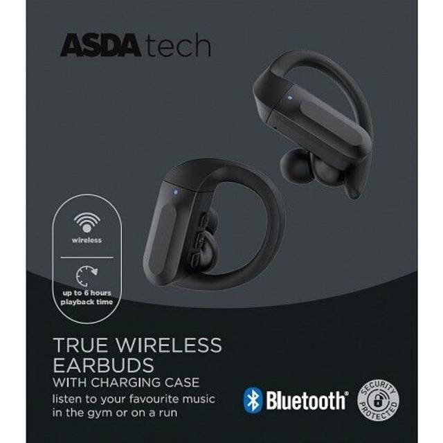ASDA Tech True Wireless Sports Earphones - Black