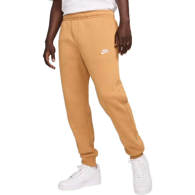 Nike, Byxor, Herr, L, Bomull, Klubb Jogger Sweatshirtdräkt Flax/Vit - brown (L)