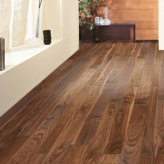 Living and Home PVC Rustic Wood Grain Plank Flooring 36 Pack - Brown