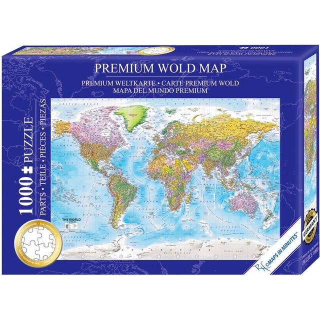 Weltkarte Puzzle 1000 Teile MAPS IN MINUTES