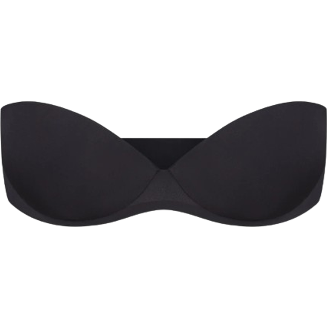 Skims Womens Onyx Ultimate Push-up Strapless Stretch-woven Bra 32d - ONYX