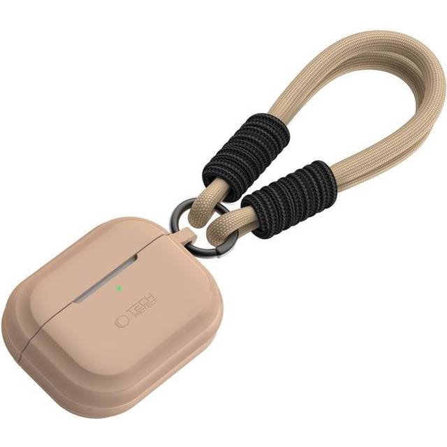 AirPods Pro/AirPods Pro 2 Tech-Protect silikonfodral för rep - Café Latte