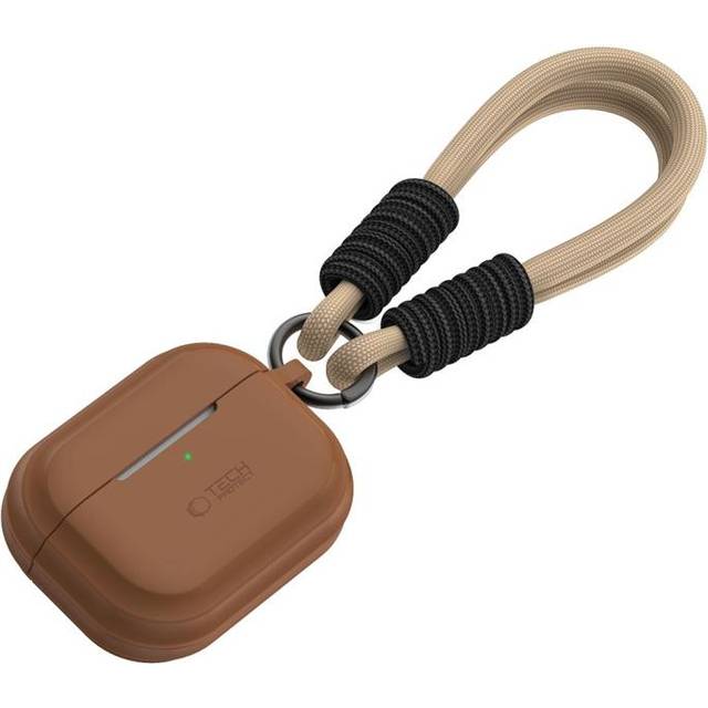 Tech-Protect Airpods Pro 1/2 Skal Silikon Rope - Brun