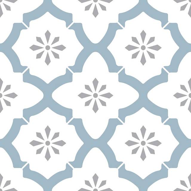 Floor Pops  Pack Of 10 Alfama Peel &Amp; Stick Floor Tiles - One Colour