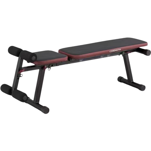 Fold-down Incline Weights Bench With Leg Bar 500 Fold - Black