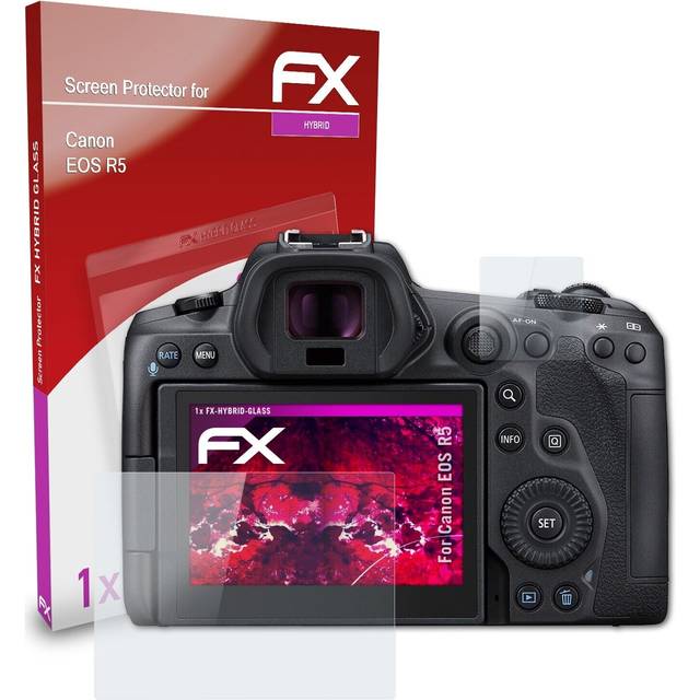 Atfolix Glass Protective Film For Canon Eos R5 Glass Protector 9h Hybrid-glass