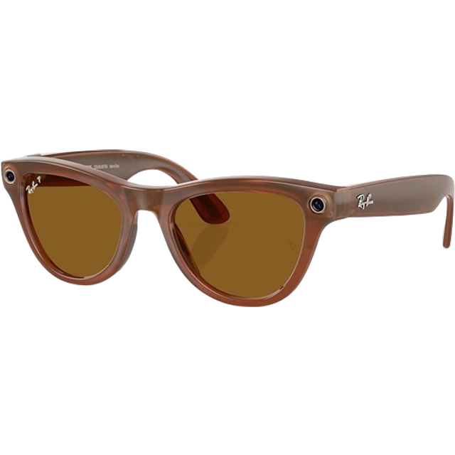 Ray - Ban Unisex Meta RW4010 Skyler 670683 Solglasögon Injicerad Brun Brun Cat Eye Polariserad