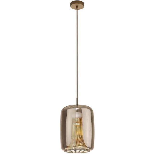 Mantra M8526 Kriss Cylinder Pendant Bronze/Bronze Glass Shade With Inn