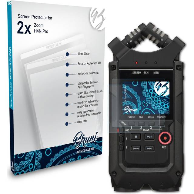 Bruni 2x Protective Film For Zoom H4n Pro Screen Protector Screen Protection