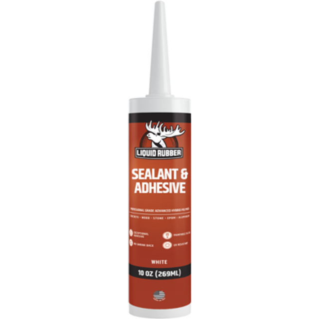 Caulk - Hybrid Silicone Adhesive and Protective Sealant, White, 1 Pack