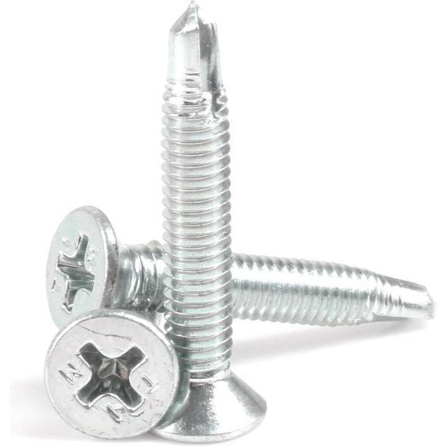 50 self-drilling/tapping upvc screws countersunk window frame fixing m4.0 x 25mm