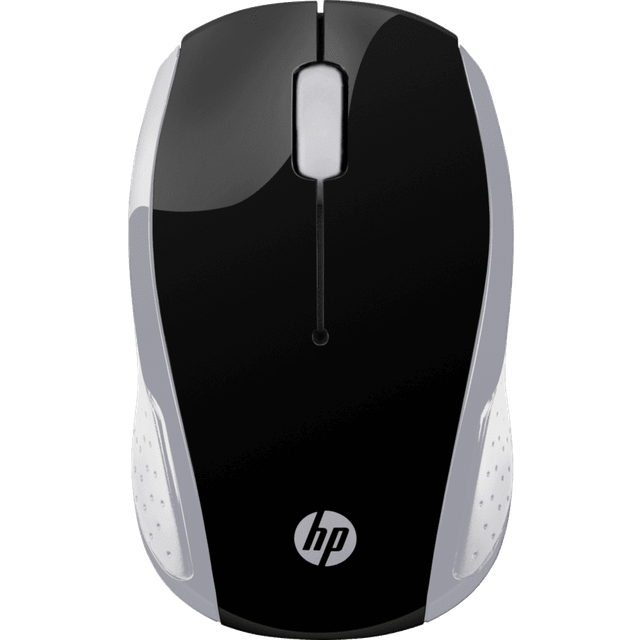 HP 200 (2HU82AA) trådlös mus (1 000 dpi, 3 knappar, scrollhjul, USB-dongle) svart/röd