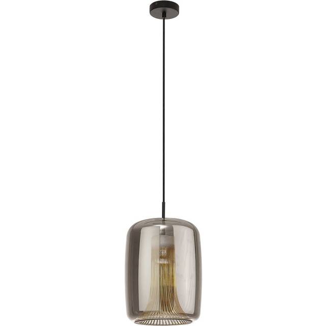 Mantra M8521 Kriss Cylinder Pendant Black/Black Glass Shade With Inner