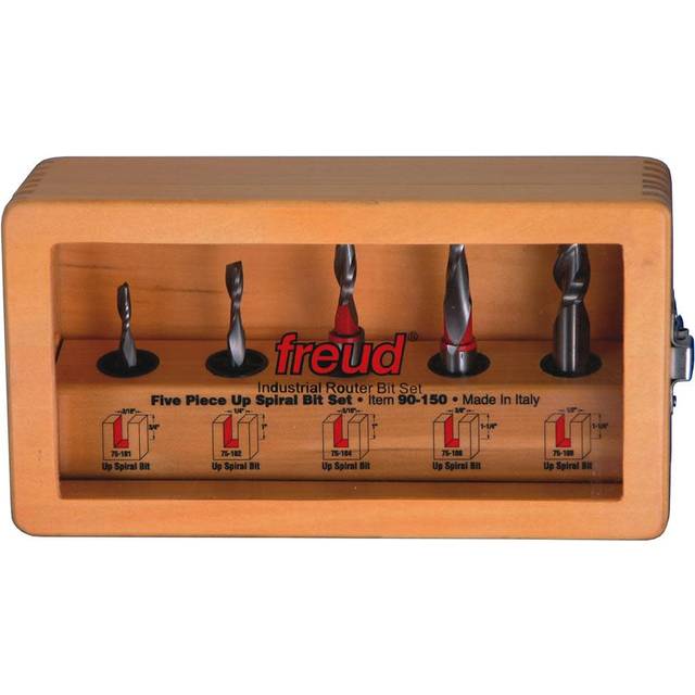 Freud 90150 5 Piece Up Spiral Bit Set